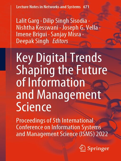 Title details for Key Digital Trends Shaping the Future of Information and Management Science by Lalit Garg - Available